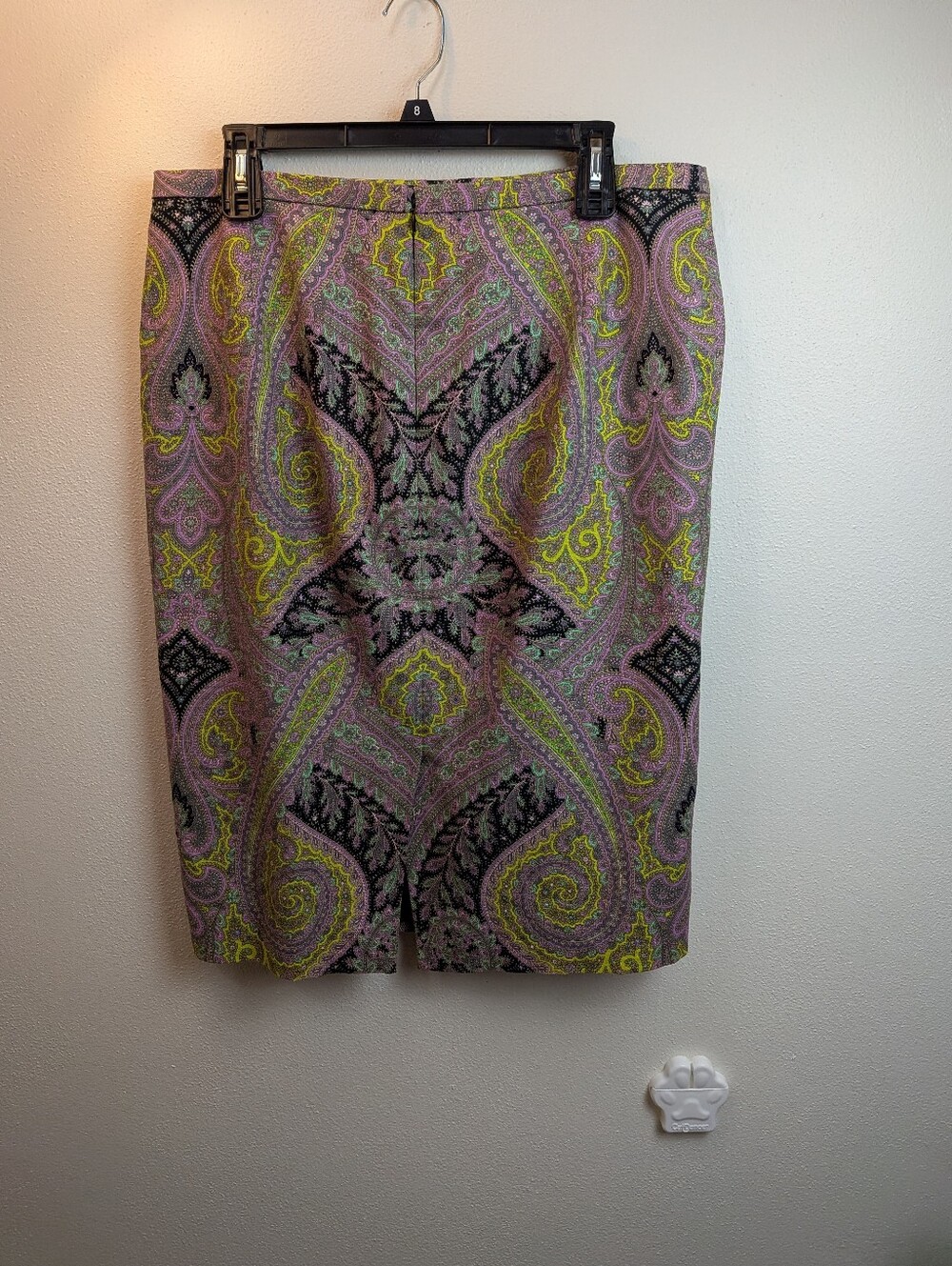 J Crew Paisley Multicolor Pencil Skirt Size 12 - Picture 2 of 8